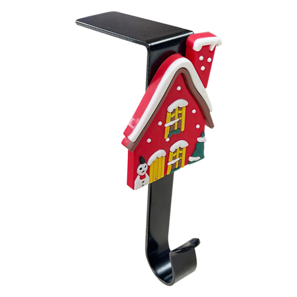 Crochet de porte ultra-mince en métal, finition lisse, rouge, pour couronne de Noël et décorations saisonnières