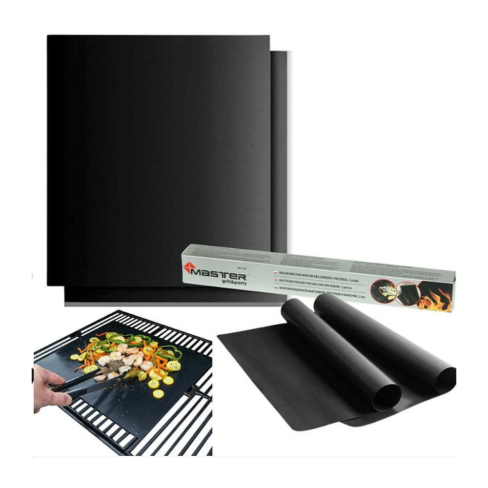 Schwarz Master Grillmatte Zum Backen Und Grillen 33X40cm / 2 Stück. - Bild 3