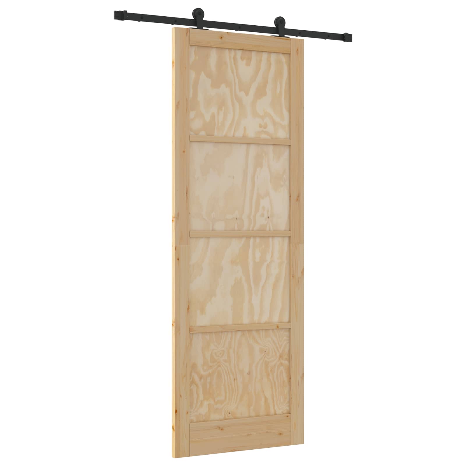 Sliding Door Orkdal Natural 83 X 232 Cm Solid Pine Wood Vidaxl