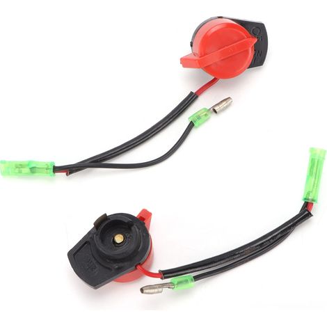 Interrupteur marche/arrêt moteur compatible Honda GX160 GX200 GX240, ABS rouge, lot de 2