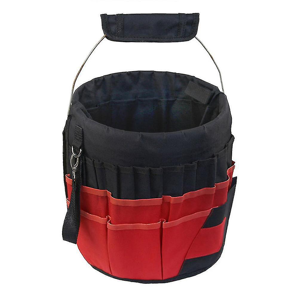 Sac à outils de jardin portable avec 42 poches, noir, résistant à l'usure