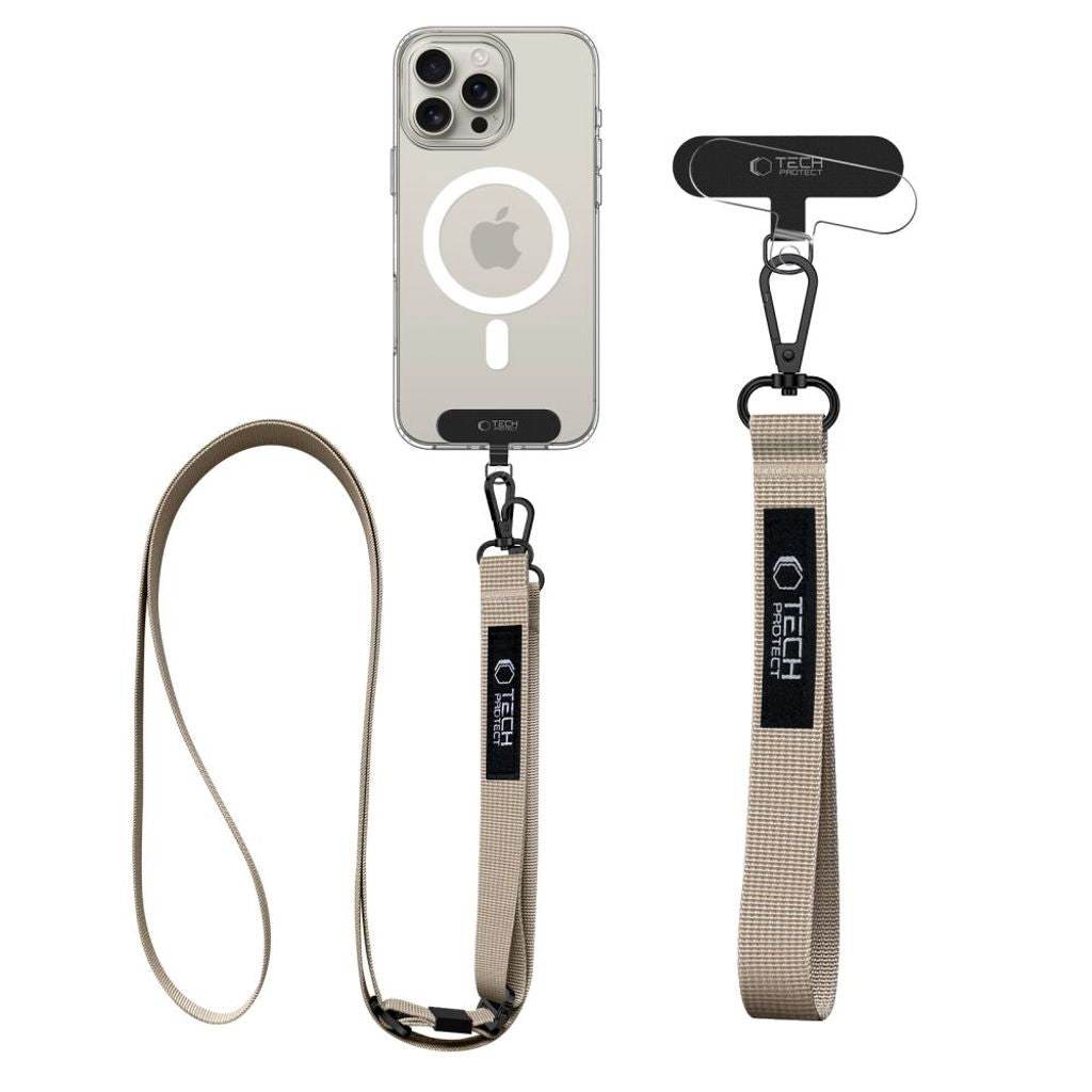Northix Correa Para Teléfono Tech-protect C65 Para Bandolera Y Muñeca - Beige