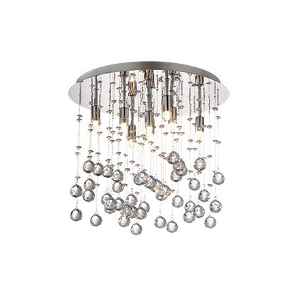 Ideal Lux Grau - Moonlight - 8 Light Medium Deckenanhänger Chrom, G9