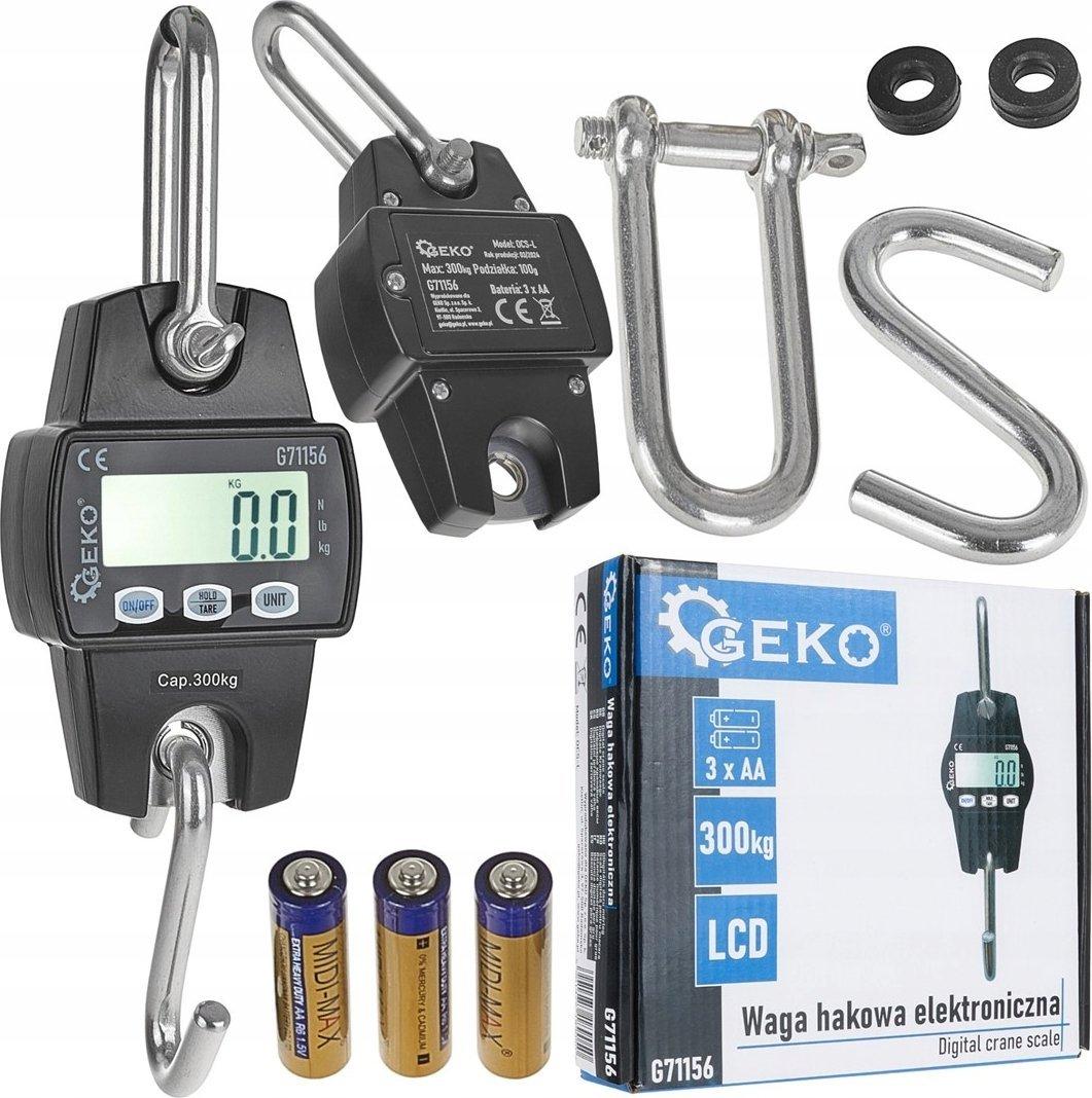 Elektronische Waage Geko 300 Kg Lcd Bildschirm Farblos
