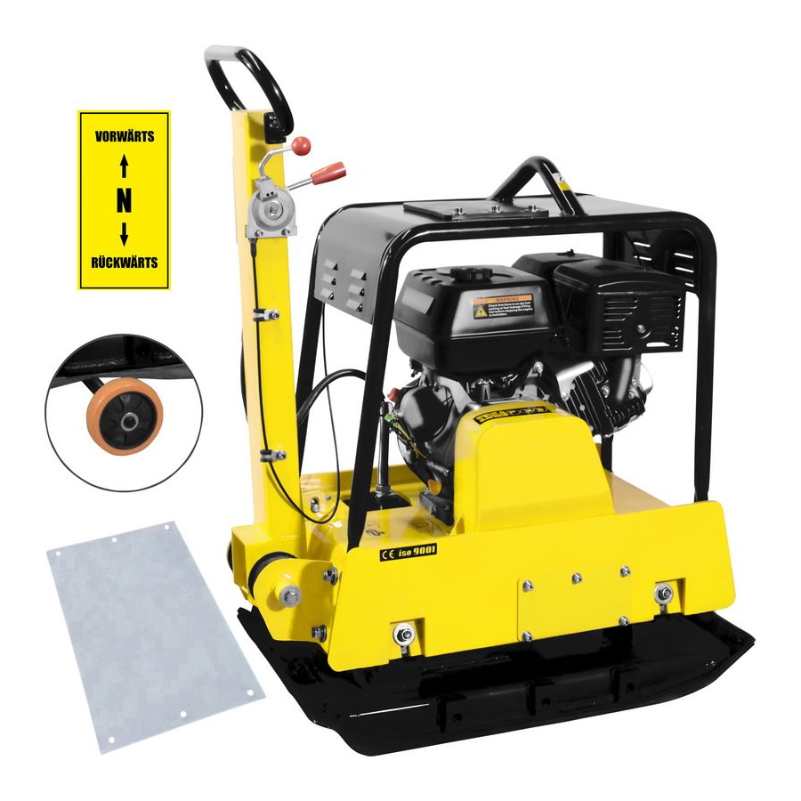GÜDE Rüttelplatte Verdichter Rüttler GRP 260 mit Fahrwerk PU-Matte 268 kg 38 kN - Image 3