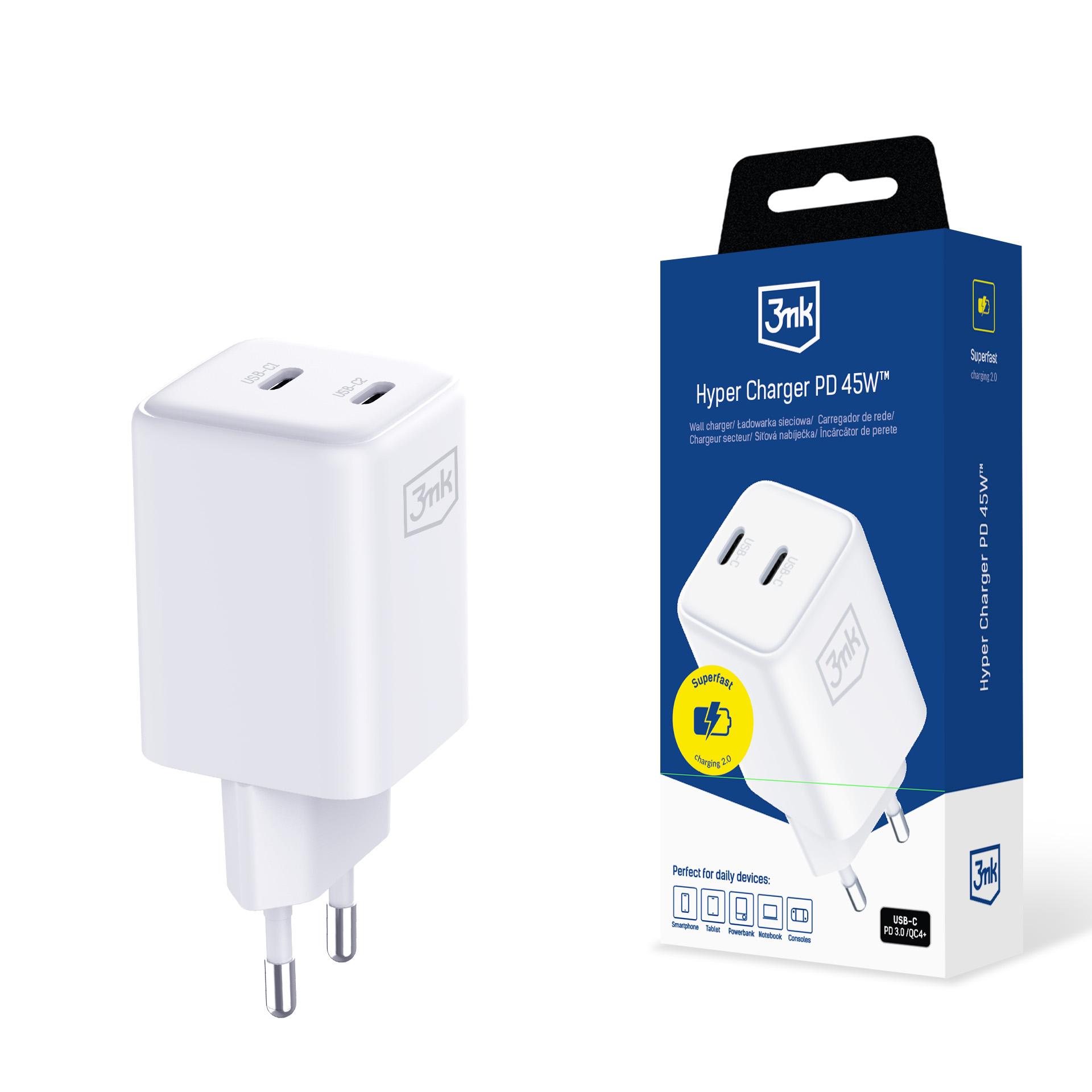 Oem Weiß Zubehör – 3Mk Hyper Charger Pd 45W Gan Qc4+ Pps 2C Super-Fast Charge 2.0