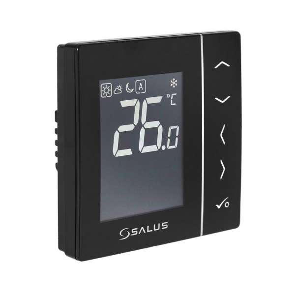 Salus Schwarz Vs35b Digitaler Thermostat 230 Volt Gehäusefarbe 112646
