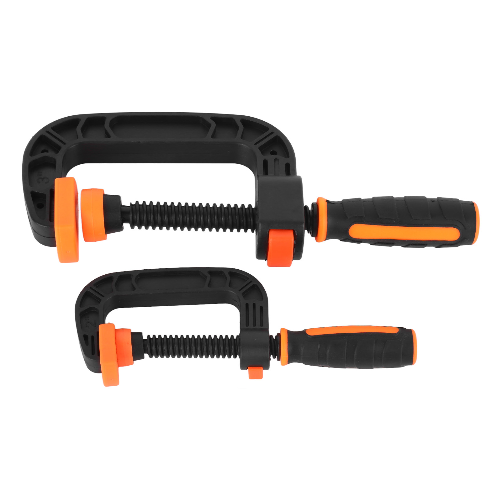 Serre-joint en C à dégagement rapide, 5 cm et 7,5 cm, antidérapant, lot de 2