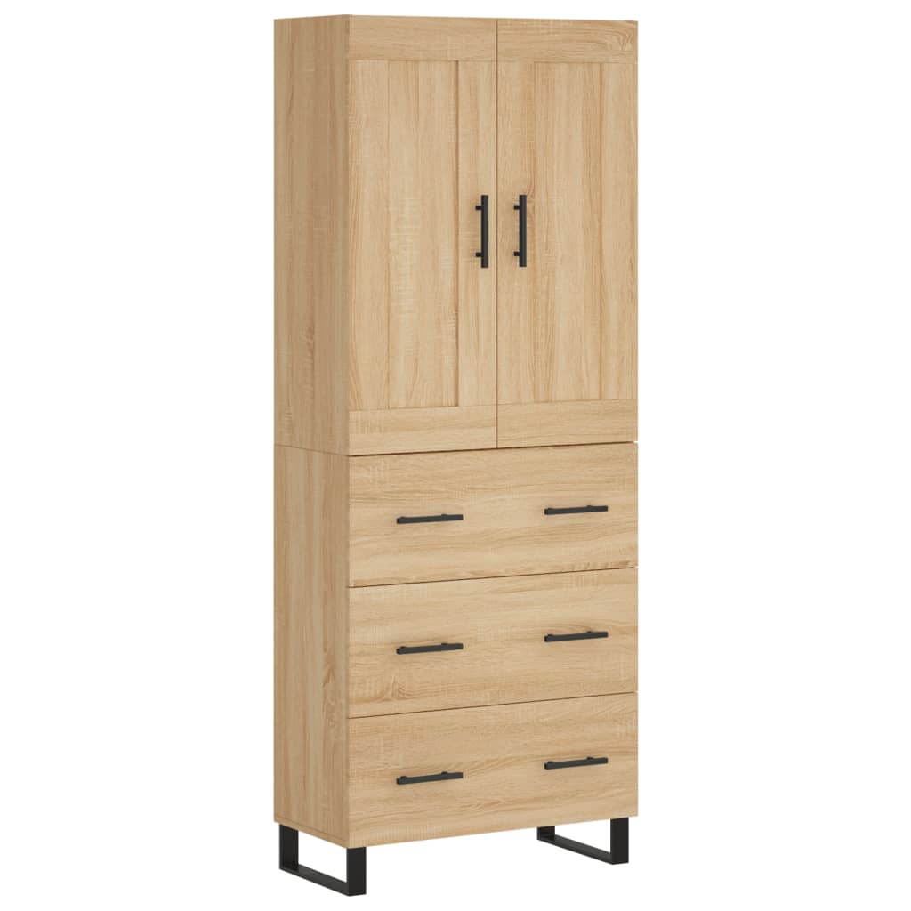 Highboard Sonoma Oak 69.5x34x180 Cm Engineered Wood Vidaxl
