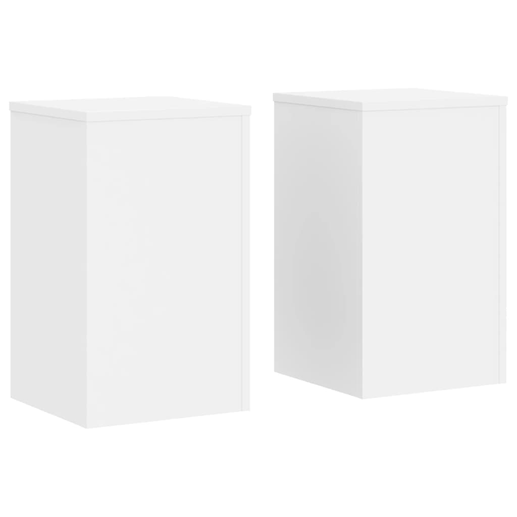 Vidaxl - Plant Stands 2 Pcs White 30x30x50 Cm Engineered Wood