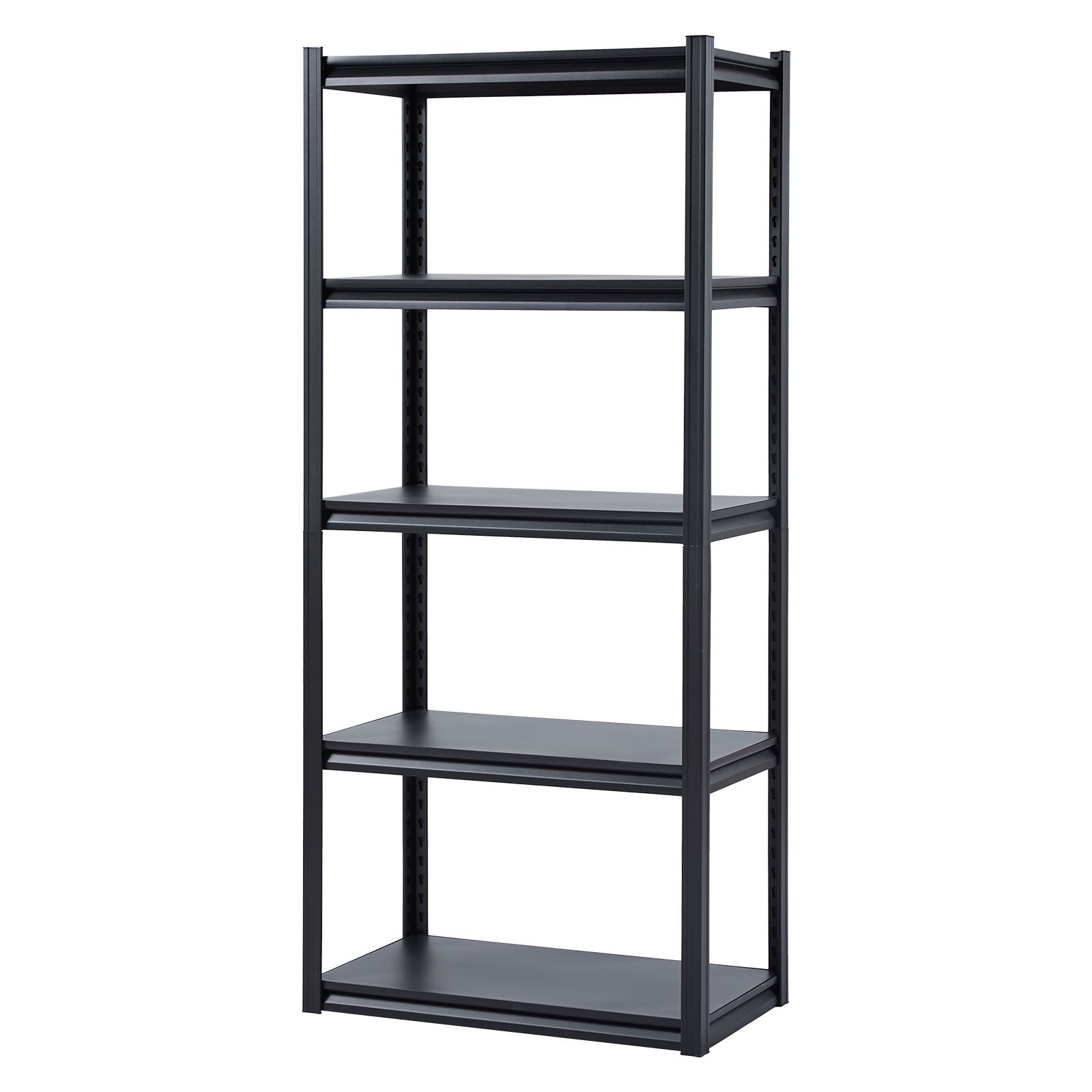 Étagère de rangement métallique 5 niveaux, réglable, 2000 lbs, 18 x 32 x 72 pouces, noir