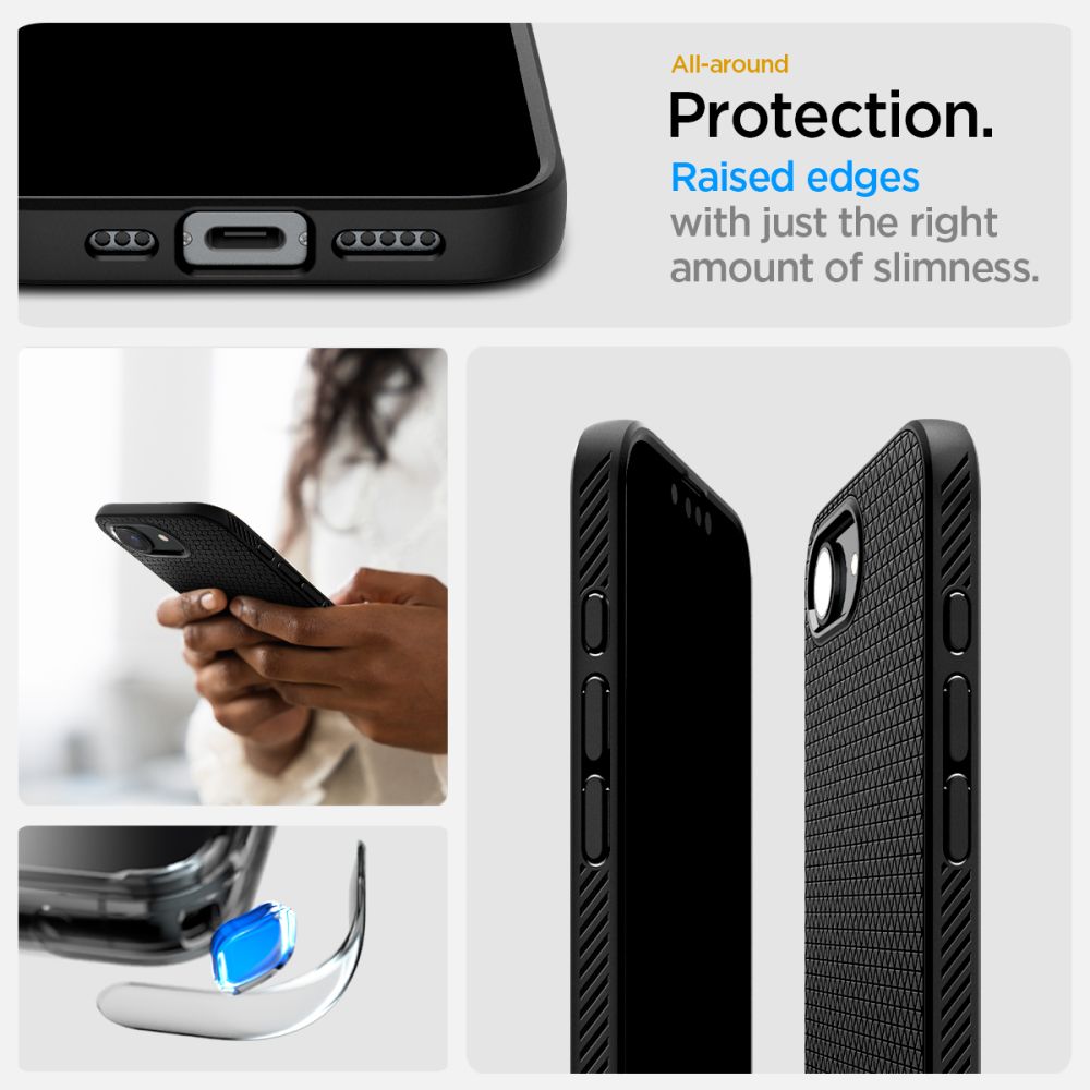 Spigen Liquid Air - matte black - iPhone 17e16e - Bild 6