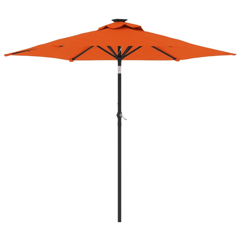 Vidaxl Parasol De Jardin Avec Mât En Acier Terre Cuite 225x225x212 Cm