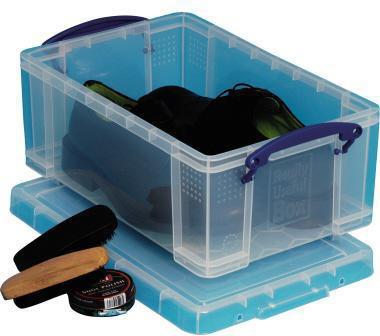 Really Useful Box Transportbox 9L Transparent stapelbar mit Klappgriffen L 395 x B 255 x H 155 mm - Bild 6