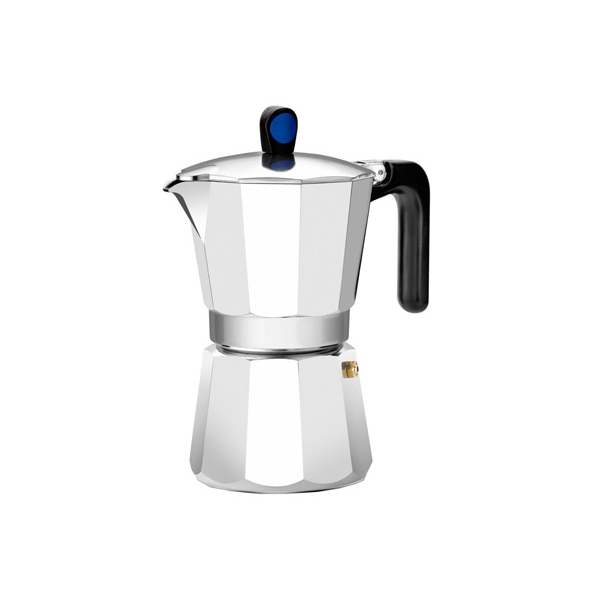 Bra Versilbert - Silberner Induktions-Express-Kaffeebereiter Aus Aluminium, 9 T. 860009 Monix
