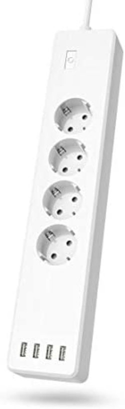 Hama 00176574 multiprise 1 m 4 sortie(s) CA Intérieure Blanc