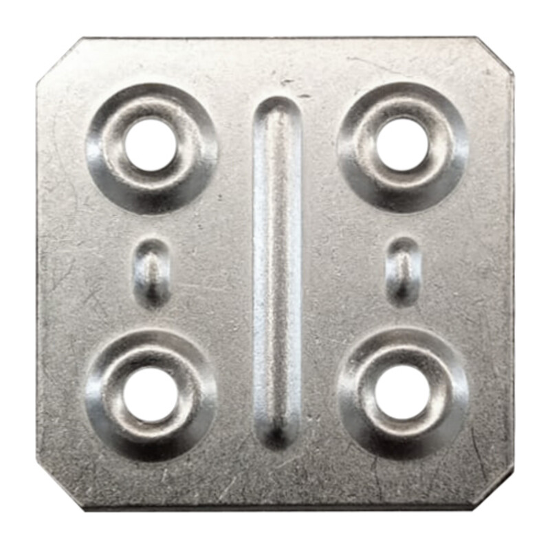 Piastrina Quadra Zincata Cm.4x4. Prezzo Per 1 Pezzo.