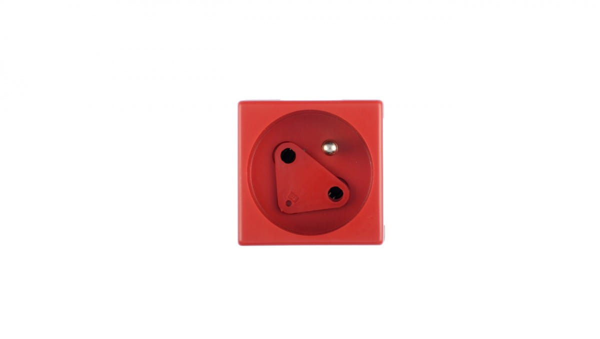 Oem Rot Simon Connect K45 Einzeldatensteckdose Mit/Ohne 16A Ip20 Mit Autorisierungsschlüssel, Schnellverbinder, Ks22/6