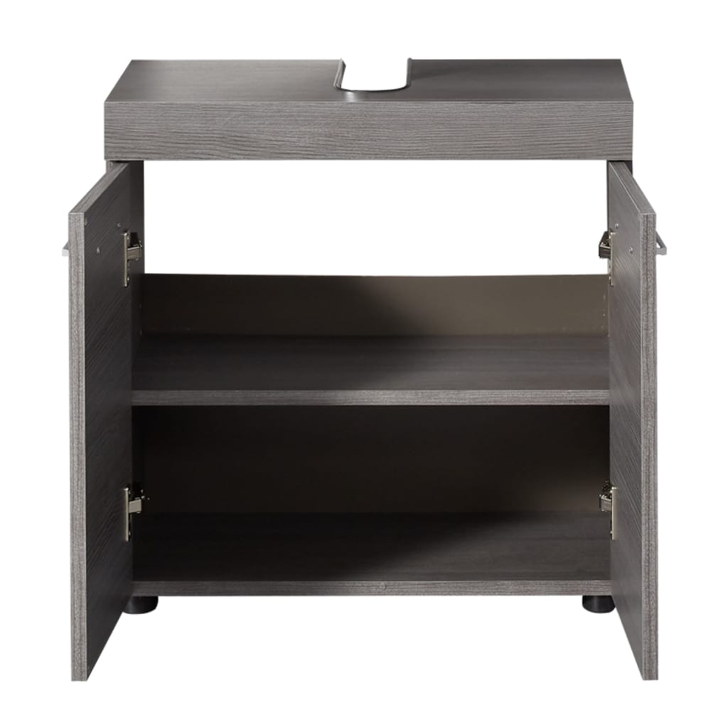 Trendteam Waschbeckenunterschrank Runnerbad Rauchsilber 58 X 57 X 30 Cm