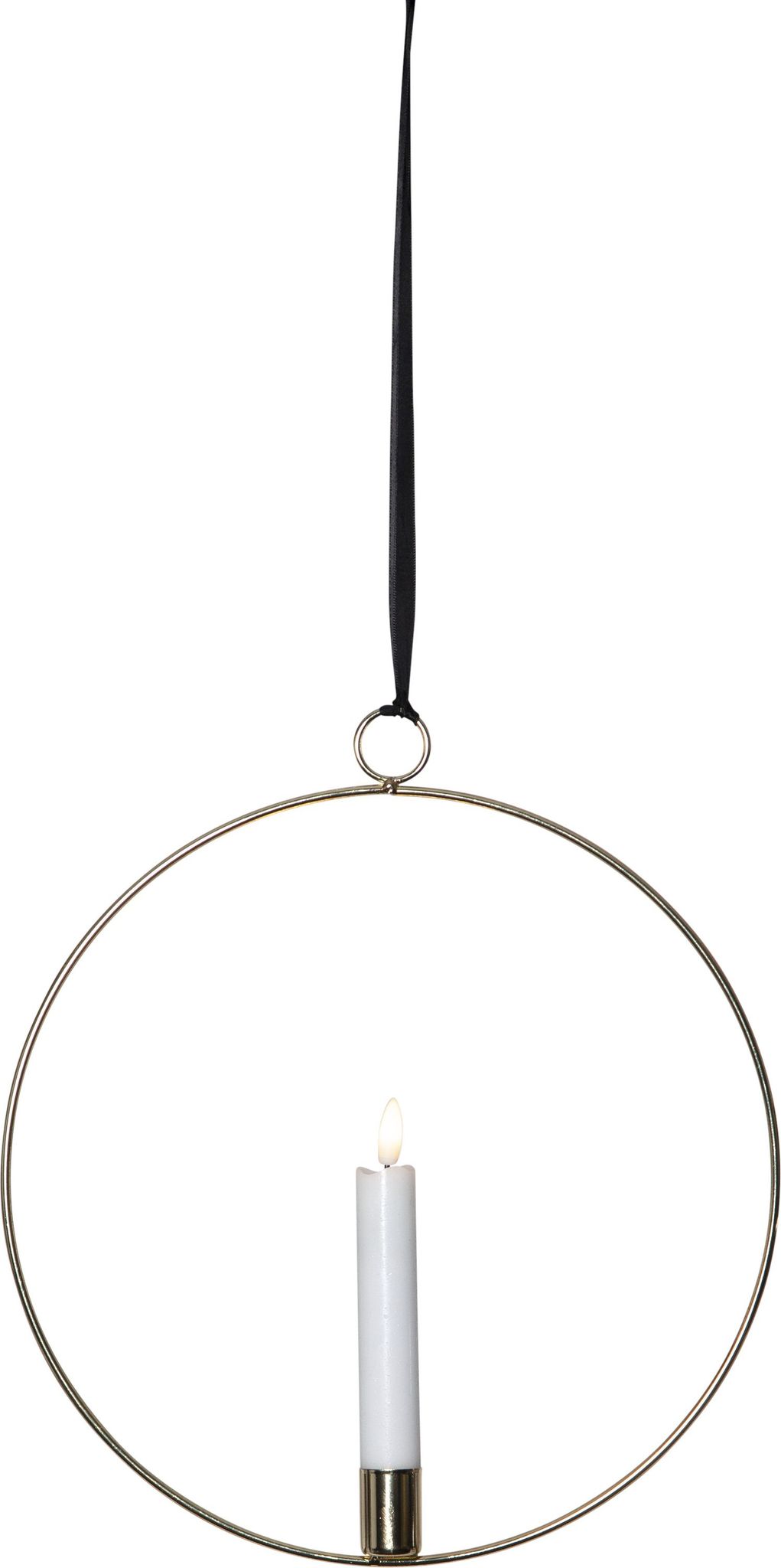 Star Trading Gelb Led Lichterkranz -Flamme Ring', Gold, 30Cm