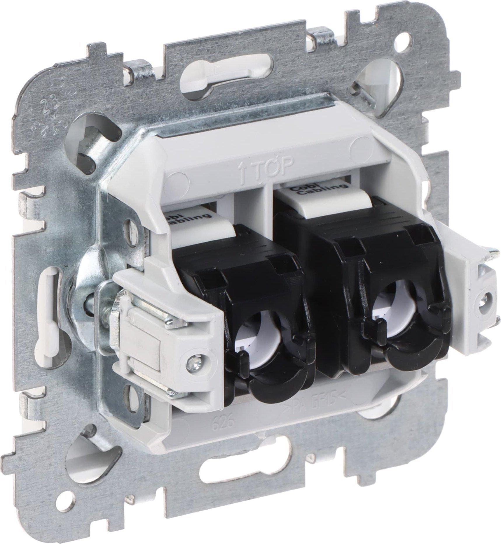 Oem Santra Computerbuchse 2X Rj45 Ohne Rahmen, Unterputz, Weiß 4149-10