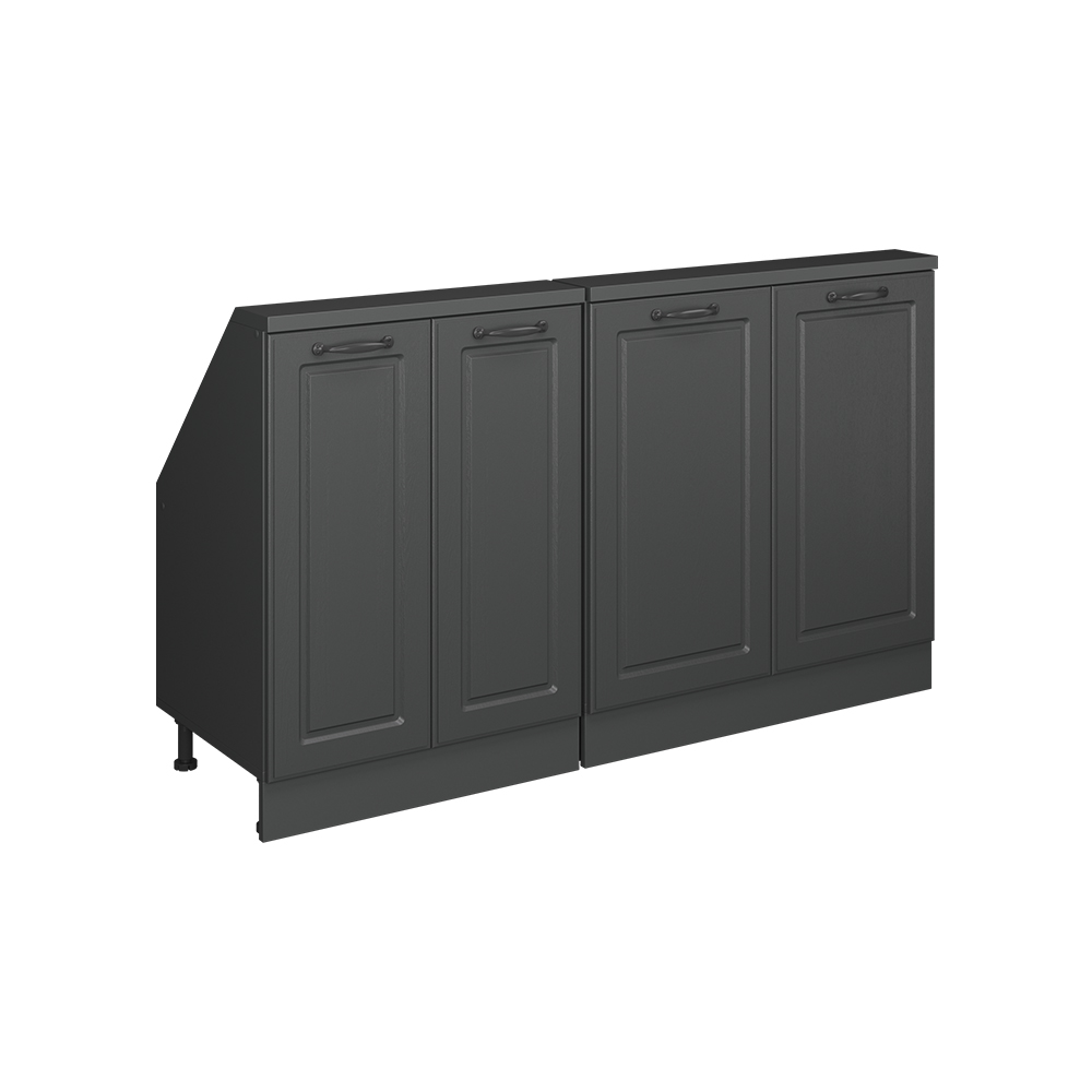 Ensembles De Meuble De Rangement Sous Pente Rion, Anthracite Maison De Campagne/anthracite, Lot De 2, Vicco