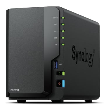 Synology Ds225+ 2 Bay Nas Desktop Intel® Celeron® J4125 2 Gb Ddr4 Synology Dsm Nero