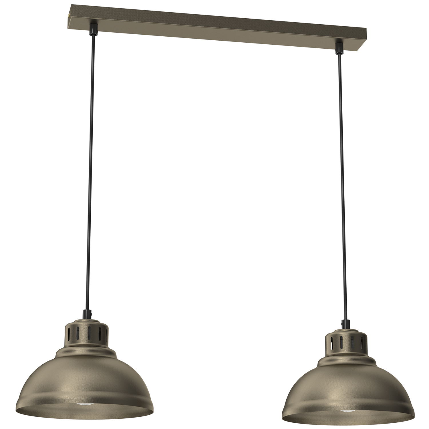 Suspension Sven Titane Or 65 Cm 2 Abat-jour 2xe27 Luminex