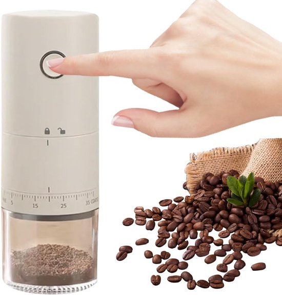 Macinacaffè - Macinacaffè Elettrico Per Uso Domestico - 38 Impostazioni Di Macinatura - Ricaricabile Tramite Usb - Adatto Anche Per Erbe Aromatiche