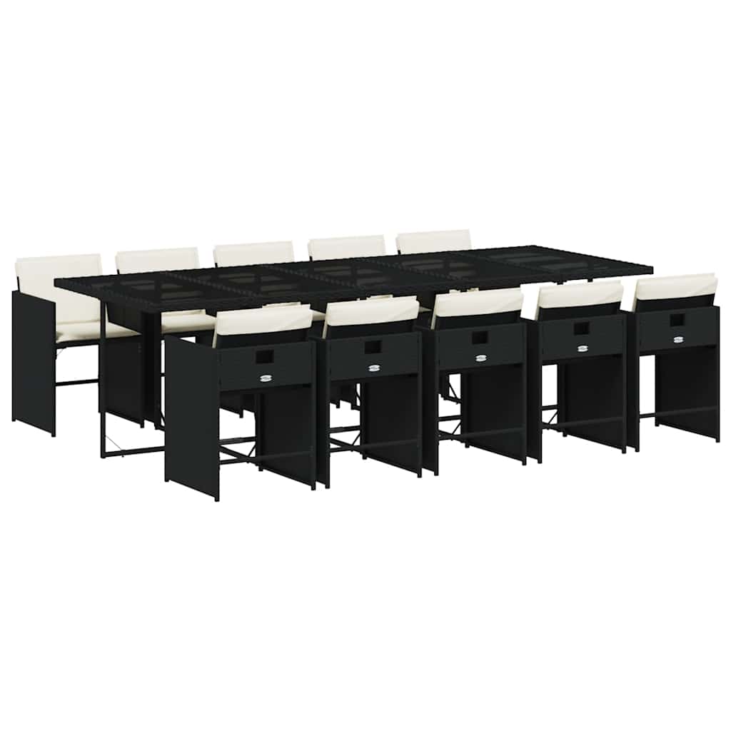 Garden Dining Set Black, Cream White Vidaxl