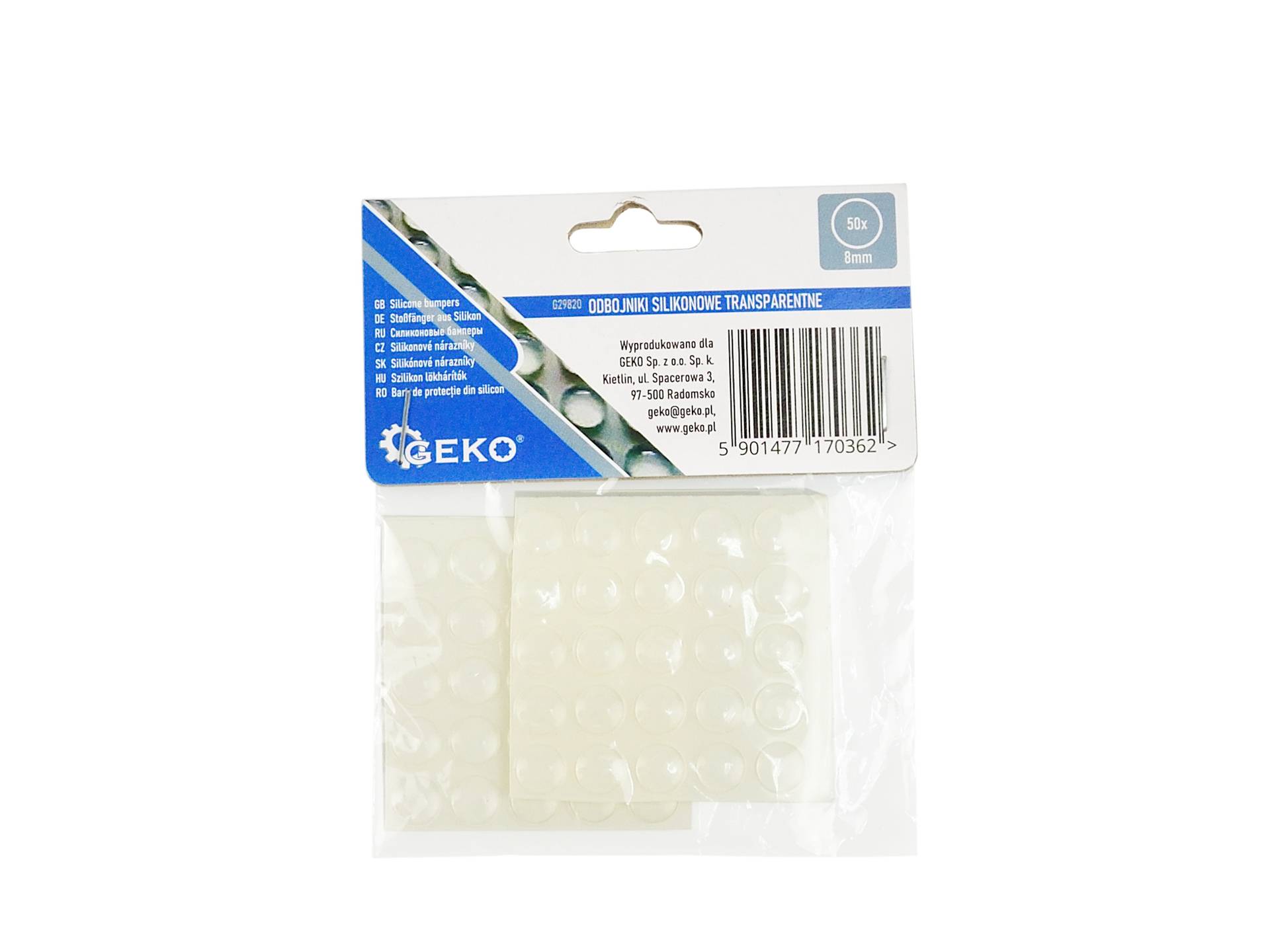 Import Transparente Silikonpuffer - Rund Für Möbel 8 Mm 50 Stück (25/250)
