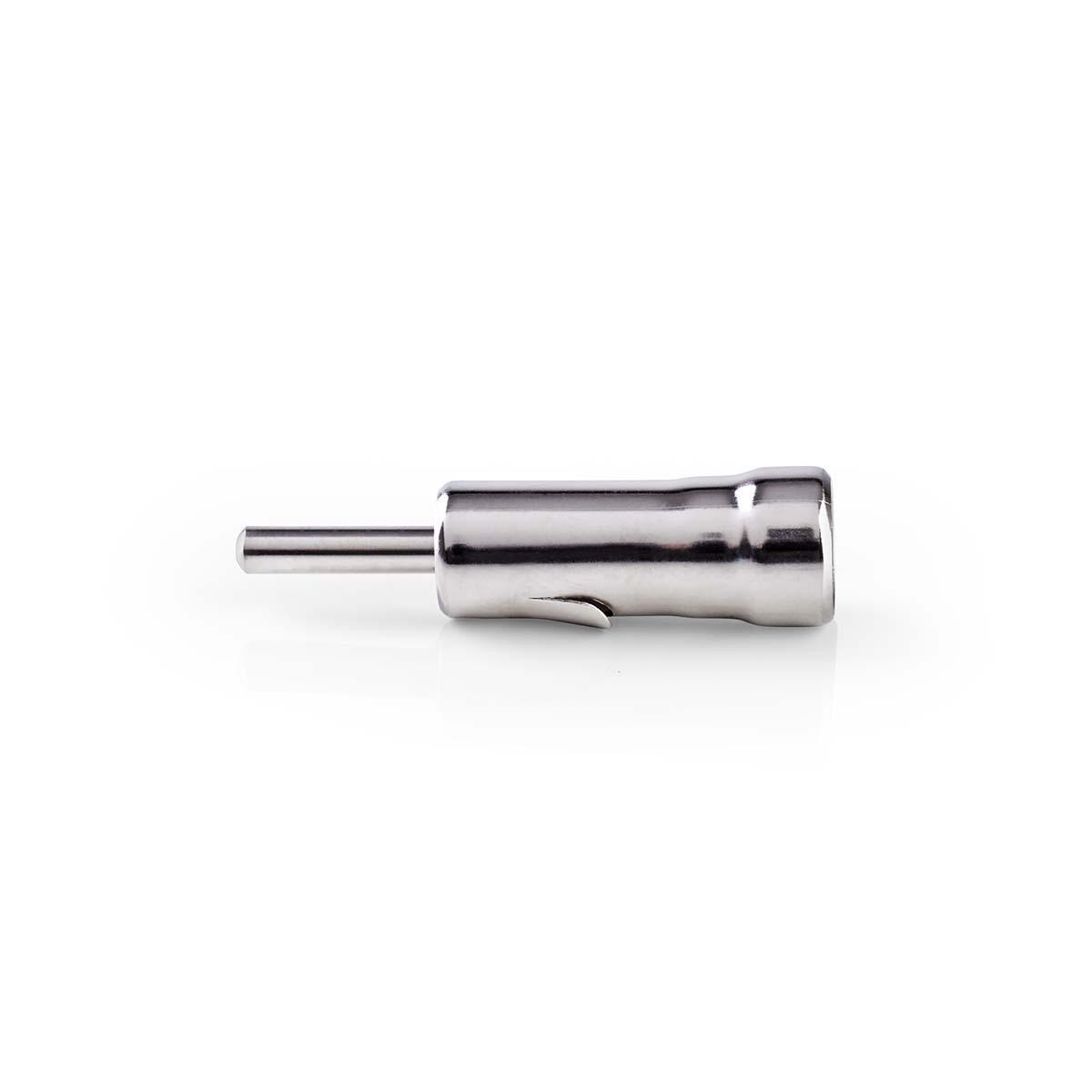 Nedis Grau Auto-Antennenanschluss / Gerade / Stecker / Kupfer / 50 Ohm / Drücken Sie Auf / Metall / Silber / 10 Stück / Umschlag