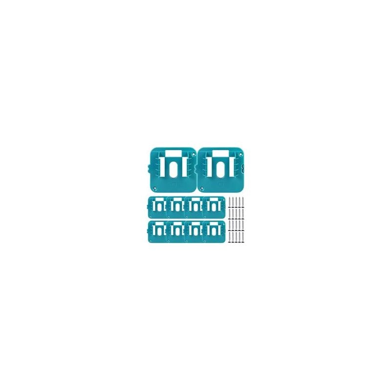 Support mural pour batterie Makita 14,4-18 V, plastique ABS, lot de 10 avec 20 vis