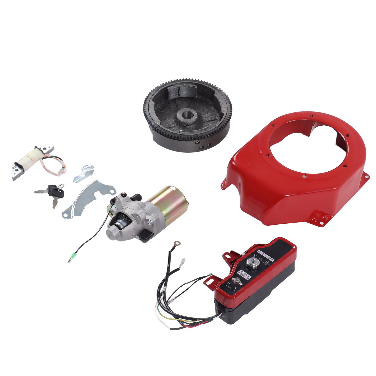 Kit de démarrage électrique HEAT pour groupe électrogène, moteur à volant d'inertie et couvercle, compatible 168F et 170F