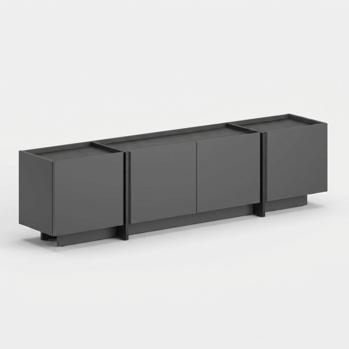 Ahd Amazing Home Design Mobiler Tv-stand Mit Soft-close-türen Lowen - Anthrazit