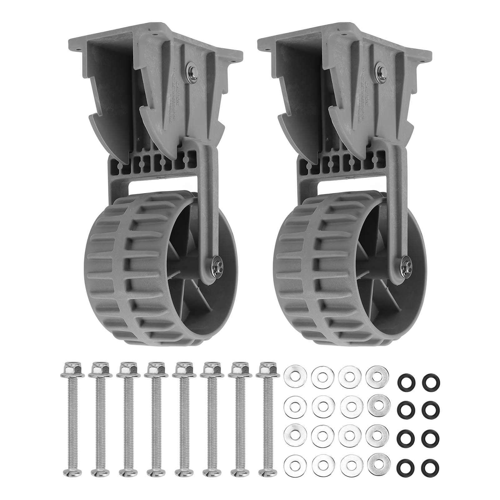 Roues de mise à l'eau pour canot pneumatique, nylon chargé graphite, 280 mm, lot de 2