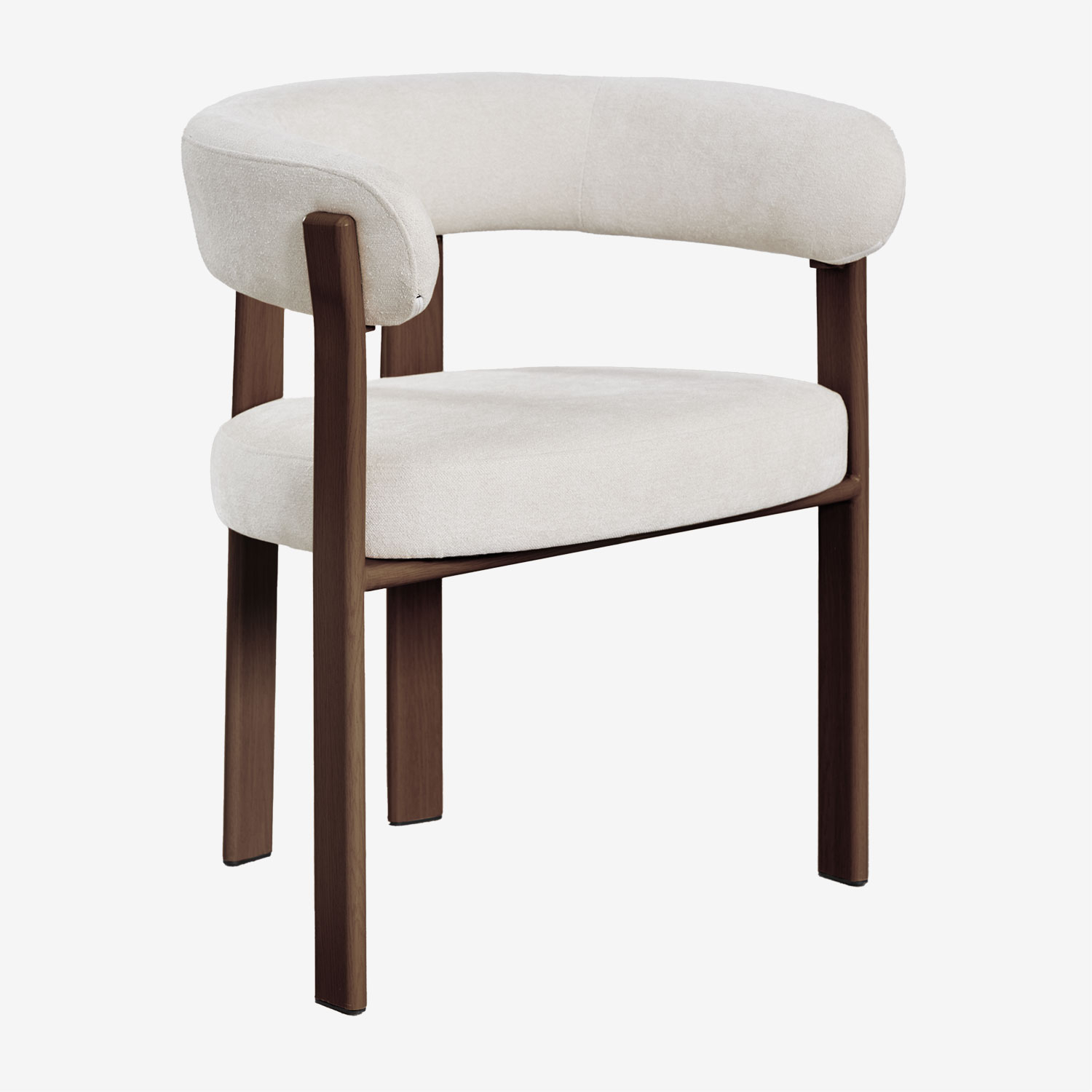 Sklum – Chaise De Salle À Manger Avec Accoudoirs – Revêtement Polyester