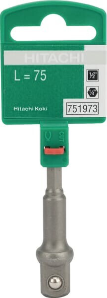 Hikoki 751973 Adapter 1/4" Innensechskant->1/2"aussenvierkant 75mm