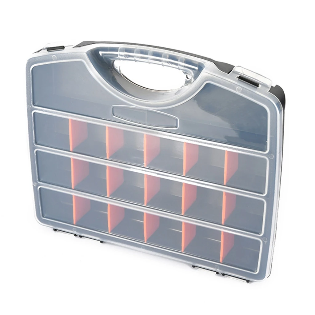 Organisateur de boîte à outils en plastique à compartiments réglables, 25,5 x 21 x 4 cm