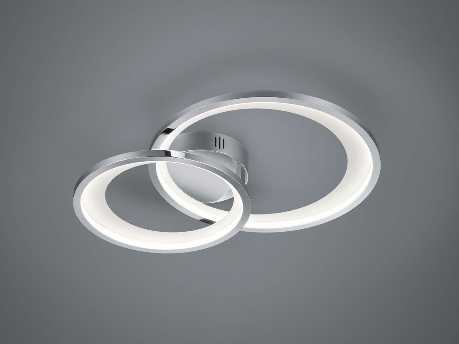 Dimmbare Led Deckenleuchte Granada In Chrom, Breite 59cm