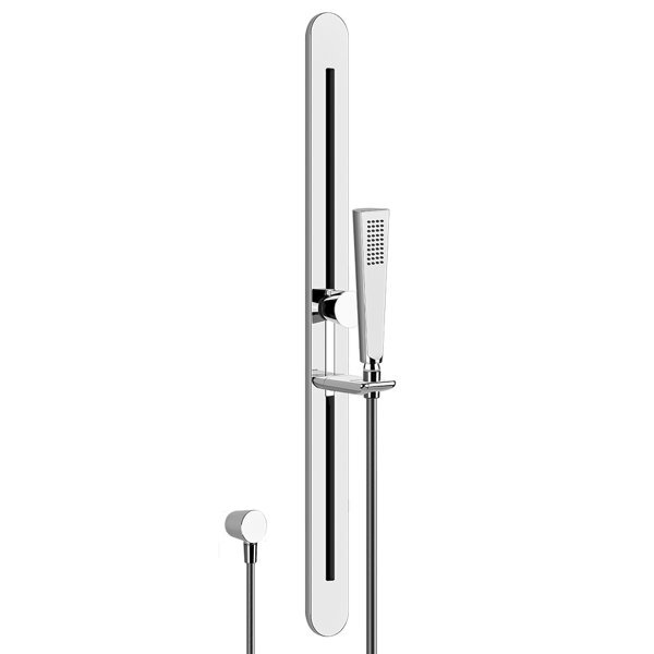 Gessi Gold Duscharmatur + Badewannenarmatur, Cono Duschgarnitur Mit Wandanschlussbogen, Antikalk-Handbrause Und Brauseschlauch 1,50 M, 4514 - Image 3