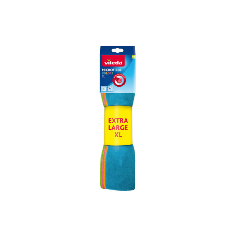 Vileda Weiss/Türkis/Orange Reinigungstücher Mikrofaser, Reinigungsutensil, Blau, Rot, Grün - Image 2