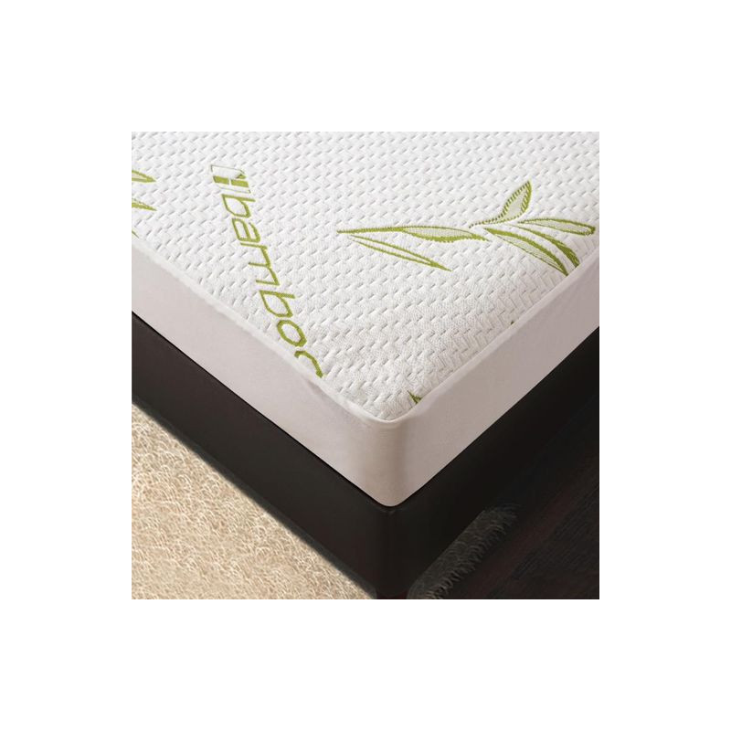 Protège Matelas "bambou" Imperméable 160 X 200 Cm Bonnet 35 Cm