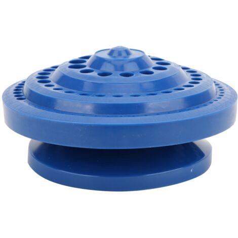 Boîte de rangement ronde pour mèches et forets, plastique bleu, 170 mm