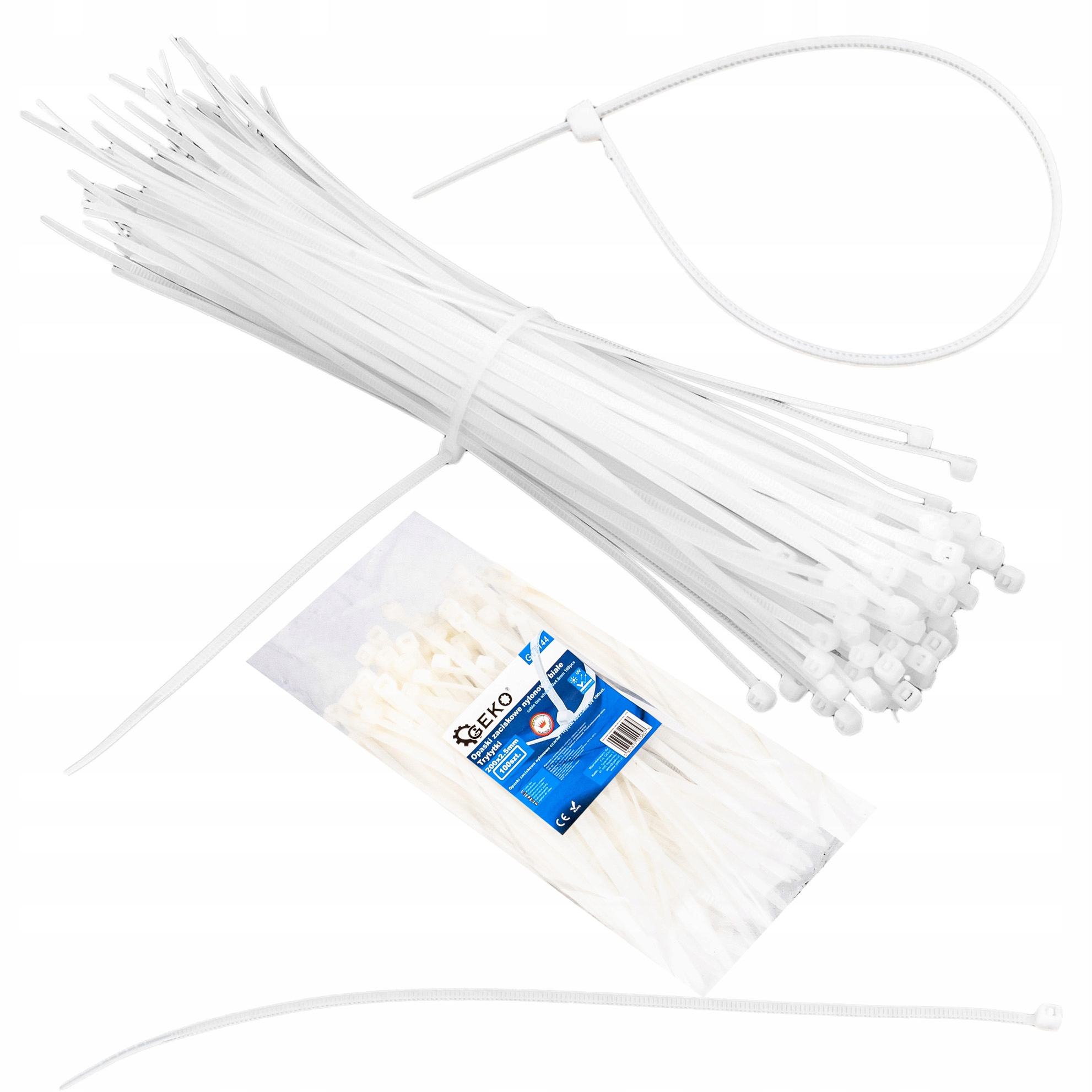 Import Kabelbinder Nylon Geko 200x2.5mm Uv-beständig 100 Stk