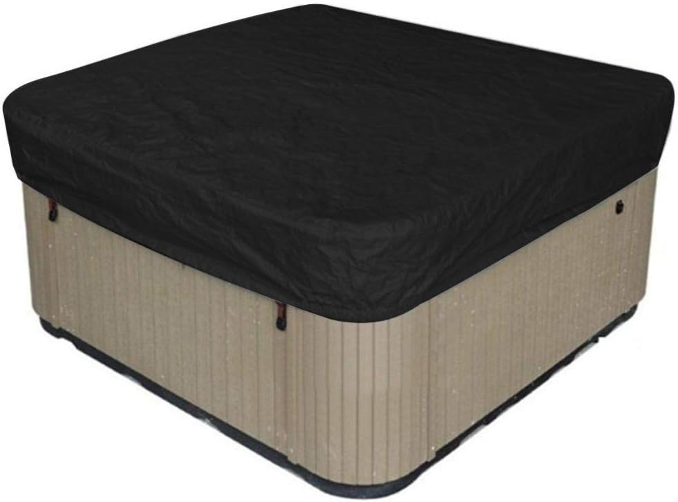 Quadratische Whirlpool-abdeckung Für Den Außenbereich, Wasserdichte, Sonnenfeste Spa-abdeckung 90,9 X 90,9 X 11,8 Zoll (schwarz)