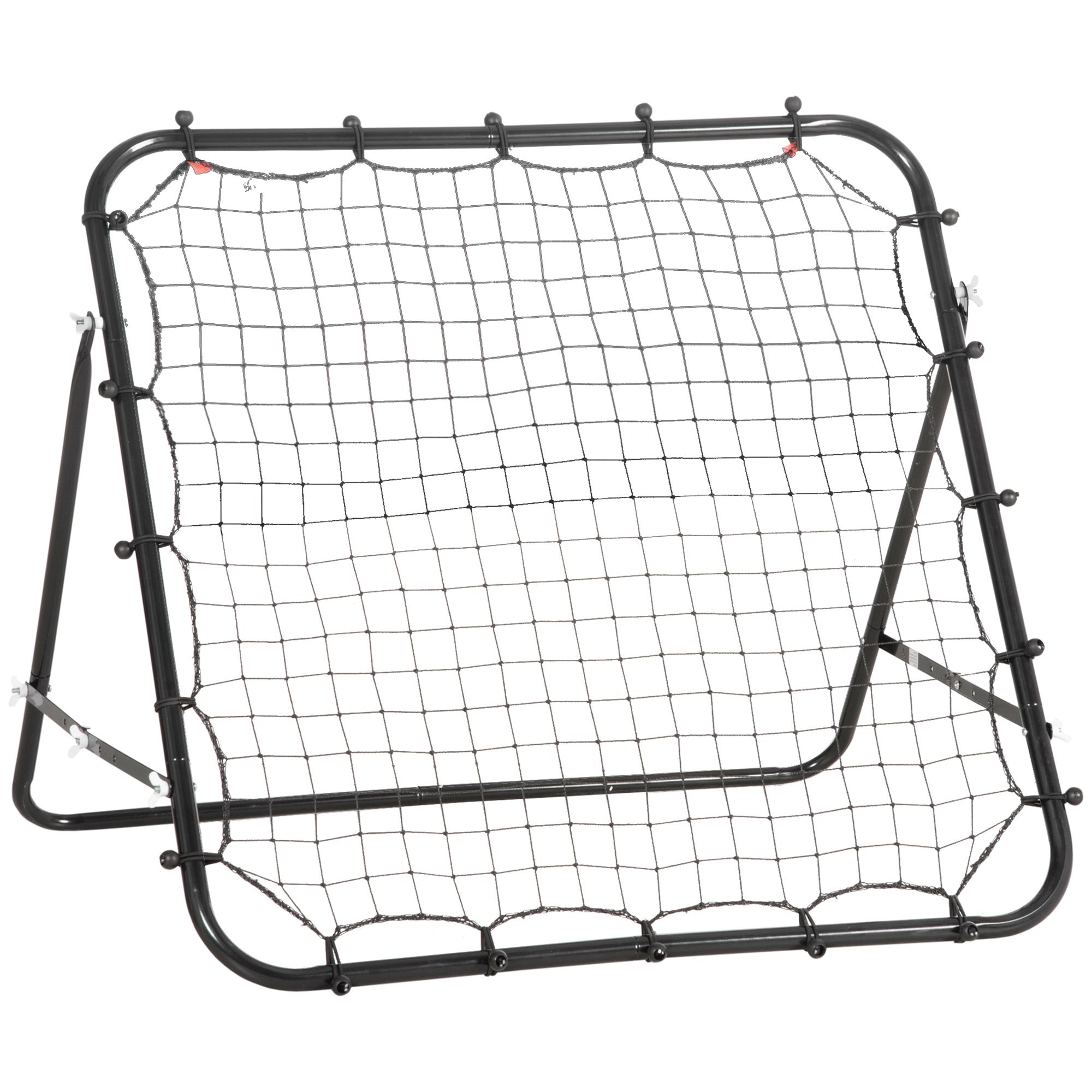 Rebounder Für Fußball, Prellwand Rebound Netz, Metallrohr Mit Pe-gewebe, Kickback Rückprallwand Für Baseball Basketball, Fußballtor Für Jugendliche Training 96x80x96cm, Schwarz - Homcom