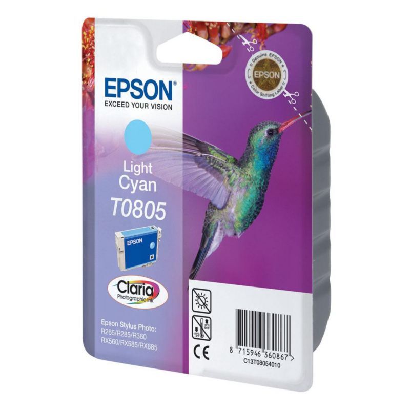Epson Original T0805 / C13t08054011 Patrone Hell Cyan - Bild 6