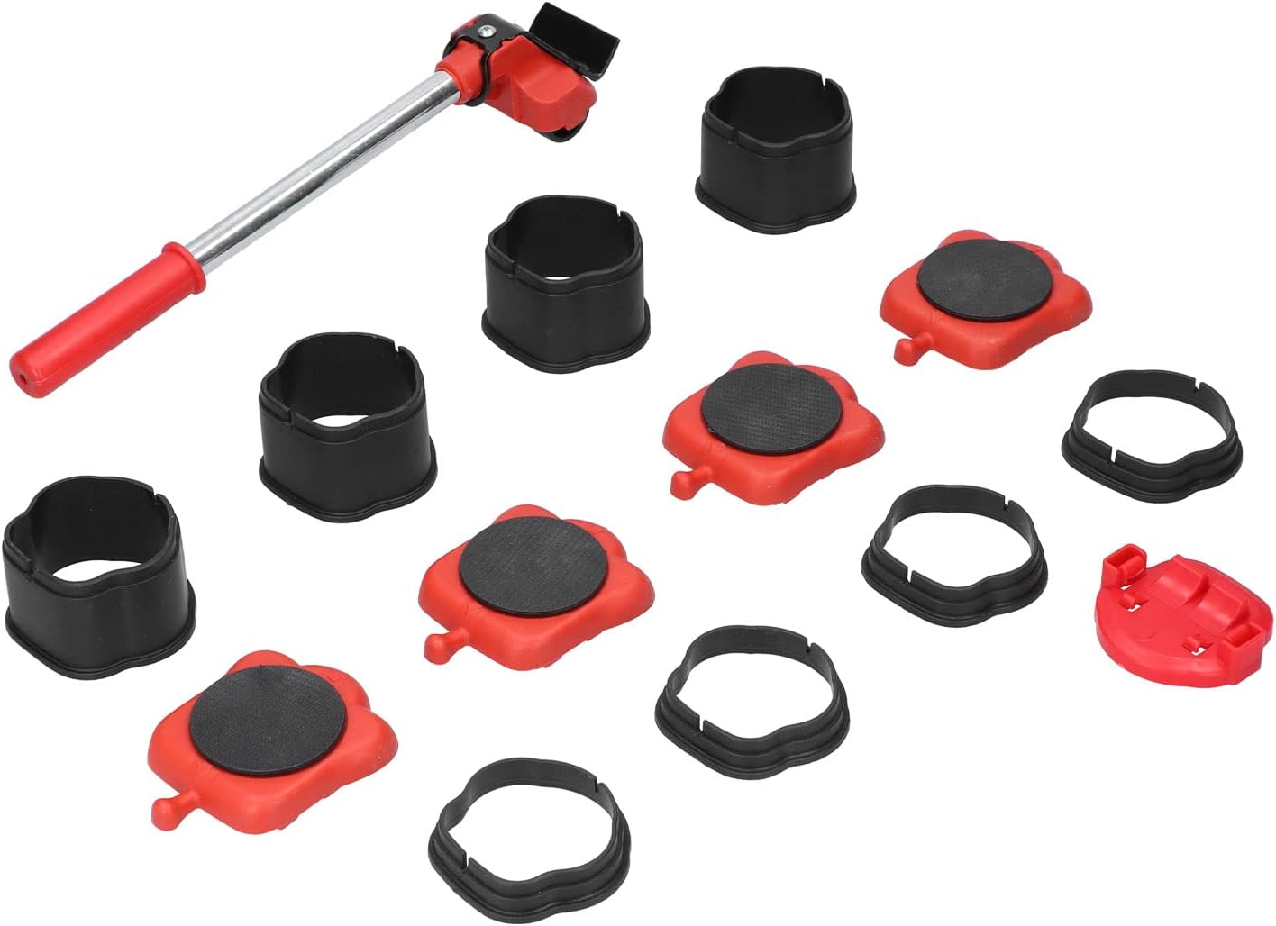 Lève-meubles mobile réglable en fer A3 et ABS, 150 kg par rouleau, lot de 13 pièces