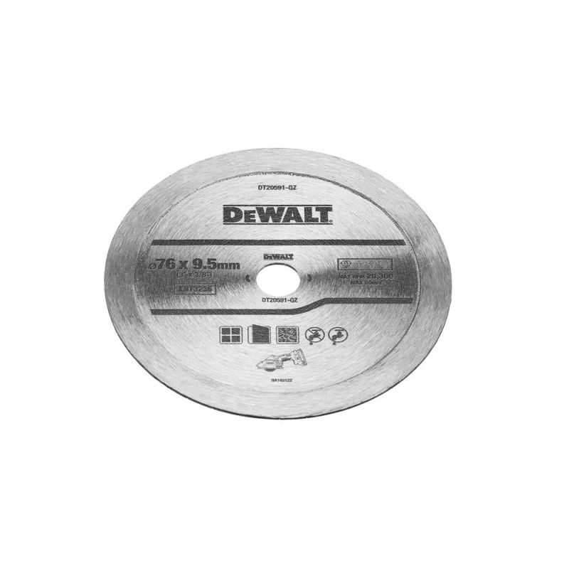 DeWALT DT20591-QZ, Continuous rim diamond blade, Dry cutting, Masonry, 7.6 cm, 9.5 mm - Bild 3